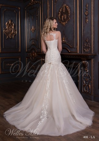 Rochie de mireasa de culoare crem-3